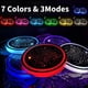 thumbnail image 4 of Alfombrilla LED para portavasos de coche con luz colorida, recargable por USB, antideslizante, sensor inteligente, 7 colores y modos., 4 of 9