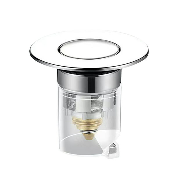 Xihbxyly Tapón Universal para Lavabo, Accesorios de Cobre para Alcantarillado, Núcleo de Rebote Antiolores, Cesta Antiobstrucción de Cabello, Material Duradero de Latón y Abs, Fácil Instalación, Dise