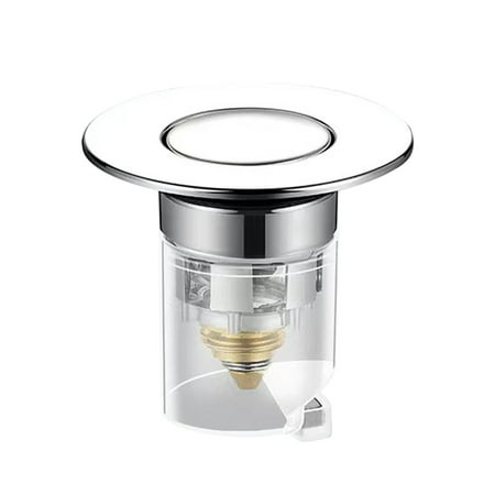 

KKCXFJX Hot Gifts Universal Wash Basin Core Bounce -Filter Up Bathroom Sink Plug Filter Press Type Copper Sewer Fittings