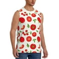 thumbnail image 2 of Haiem Men's Fresh Red Tomato Print Tank Tops Summer Sleeveless Cut Off Workout T-Shirts Fitness Vest Athletic Undershirts-XX-Large, 2 of 8