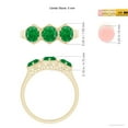 thumbnail image 5 of Angara Natural 1.35 Ct. Emerald Classic Ring in 14K Yellow Gold for Women (Ring Size: 3), 5 of 10