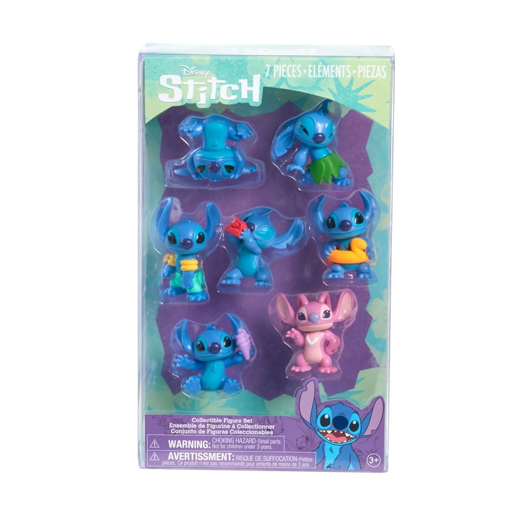 Disney Stitch 7-Piece Collectible Figure Set, Kids Toys for Ages 3 up 