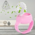 thumbnail image 5 of Ventilador de mano USB con forma de reloj, pequeño, portátil, universal, de verano, con batería incorporada y carga (rosa), 5 of 5