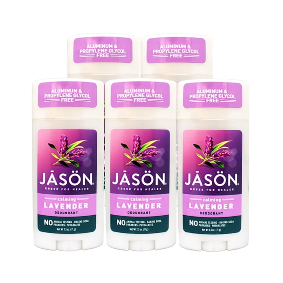 5 Pack - Jason Deodorant Stick Calming Lavender, 2.5 OZ