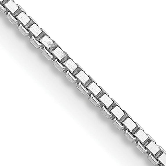 Sterling Silver Rhodium-Plated 1.1mm Box Chain (30 X 1.1) Made In Italy qbx022r-30