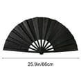 thumbnail image 2 of PATLOLLAV 1 Pcs Large Clap Fan for Line Dancing Folding Hand Rave Fan Nylon Cloth Foldable Stage Setting for Line Dancing Festival Craft Dance Decoration for Party Favors, 2 of 5