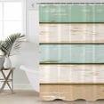 thumbnail image 4 of Shower Curtain Bathroom Set Farm Gradient Wood Board Waterproof Fabric Shower Curtains with Grommets&Hooks Country Wooden Privacy Bath Curtain for Bathtub 72x72in, 4 of 7