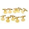 thumbnail image 2 of Xingzhi 10 Pcs Boutons de Manchette pour Hommes, Bijoux Vierges 15mm Or, 2 of 7