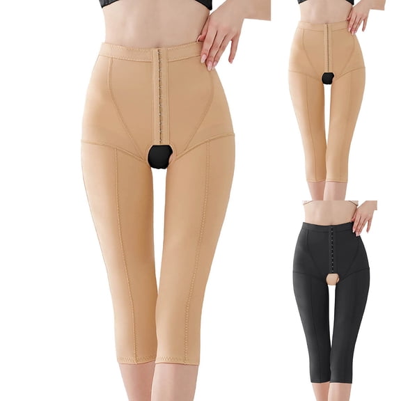 Women's High Compression Shapewear Shorts, Firm Tummy Control & Thigh Slimmer, Post-Operative Recovery Leggings, Seamless Invisible Shaping Wear for Daily Use(Beige,M)