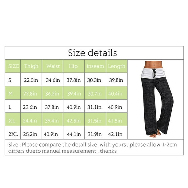 Yoga Pants Women Sports Wide-Leg Trouser Fast Dry Outdoor Women Wide-Leg  Pants Pants, Black, M 