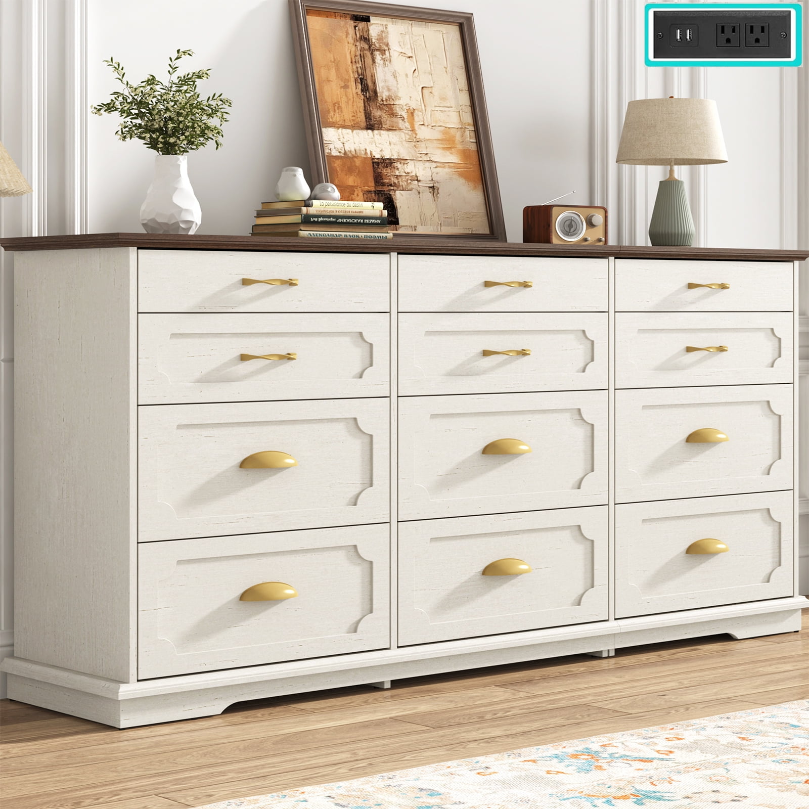 Scottsdale 6-Drawer Double Dresser, Jackson Hickory, Adult