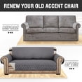 thumbnail image 5 of Behome Sofa Cover, Reversible Couch Cover for 3 Cushion Cover Pet Friendly Sofa Cover, Water Resistant Slipcover Furniture Protector with Non Slip Elastic Strap, Gray, 5 of 9