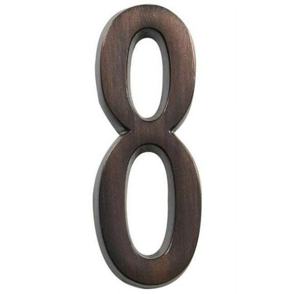 The Hillman Group 843262 4 in. Bronze Aged Distinctions Zinc Die-Cast Adhesive Plaque Number - 8 - 3 Piece