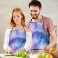 thumbnail image 5 of Purple Blue Tie Dye Pattern Apron-Garden Aprons for Women with Pockets-Cotton Linen Waterproof Kitchen Cooking Gardening Aprons Adjustable for Kitchen,Cooking,BBQ and Salon 33x27 Inch, 5 of 7
