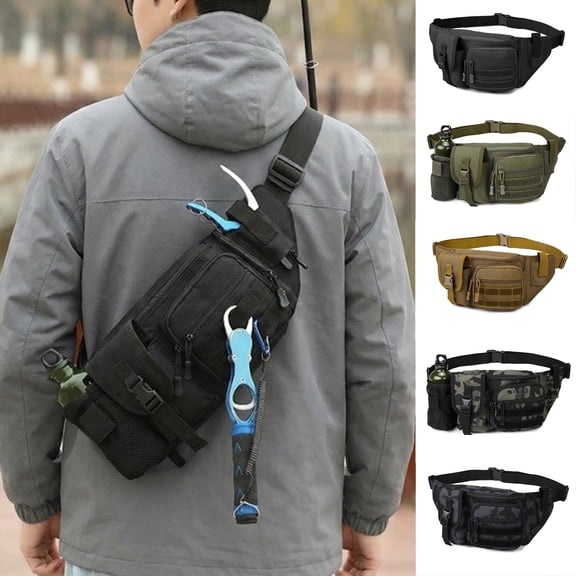 Men's Tactical Waist Pack – Multi-Functional, Durable & Water-Resistant Utility Belt Bag for Fishing, Hiking, Cycling, Motorcycle Travel & Outdoor Adventures