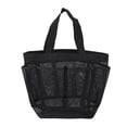 thumbnail image 1 of Minnieouse Bolsa de ducha de malla con 8 bolsillos de almacenamiento Asas dobles Organizador de maquillaje Bolsa de baño colgante Playa Colegio Baño Envolturas para manijas de equipaje Negro Minnieouse AP012377-01, 1 of 6
