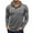Gray, variant on Likimi Mens Hooded T Shirt Long Sleeve Casual Comfortable Pullover Solid Color Spring Autumn Top With Pocket Size L Blue