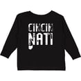 thumbnail image 3 of Inktastic Cincinnati, Ohio Distressed Font Boys or Girls Long Sleeve Toddler T-Shirt, 3 of 5