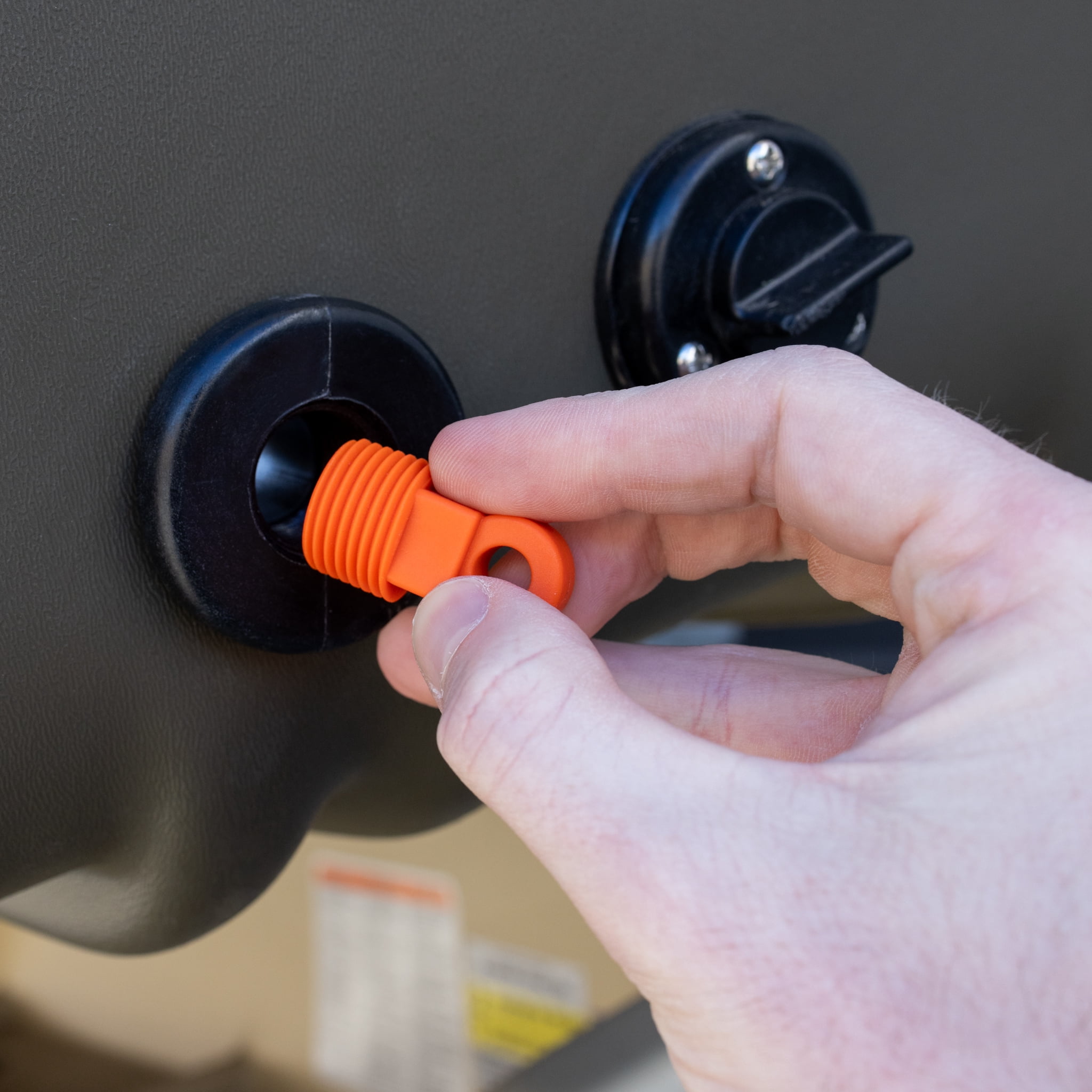 (4 pack) Ozark Trail Emergency Garboard Drain Plug Key Chain, Fits 1/2 NPT Drains
