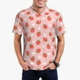 thumbnail image 3 of Balery Strawberry Printed Men’s Short Sleeve Polo Shirt, Midweight Men's Shirt,Golf Polo shirts -, 3 of 9