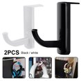 thumbnail image 3 of Limei 2 Pcs Headphone Stand & Hanger, Above & Under Desk Gaming Headset Holder Mount Hook, Earphone Rack with Cable Clip - Black, 3 of 6