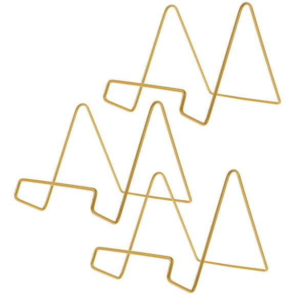 FESTFENDS Golden Metal Easel Display Stands 3pcs for Home and Office Use Elegant Design