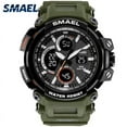 thumbnail image 2 of Smael sport watch for men new dual time display male clock waterproof shock resistant wristwatch digital 1708 military watch men, 2 of 10
