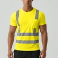 thumbnail image 2 of purcolt High Visibility Shirts for Men Class 3 Hi Vis Reflective Safety Construction Shirts for Men Women, Short Sleeve Work Shirts with Pocket, Meet ANSI, 2 of 8