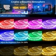 thumbnail image 6 of Led Strip Lights 32.8ft RGB 5050 Color Changing Led Lights for Bedroom Music Sync Smart App and Remote Control, 6 of 7