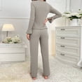thumbnail image 3 of Womens Long Sleeve Pajama Sets Lounge Set Cute Casual 2 Piece Pjs Outfit Fall Sleepwear Nightwear, 3 of 7