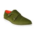thumbnail image 2 of Men Tayno Dressy Casual Soft Suede Comfortable Double Buckle #Freshman Green, 2 of 8