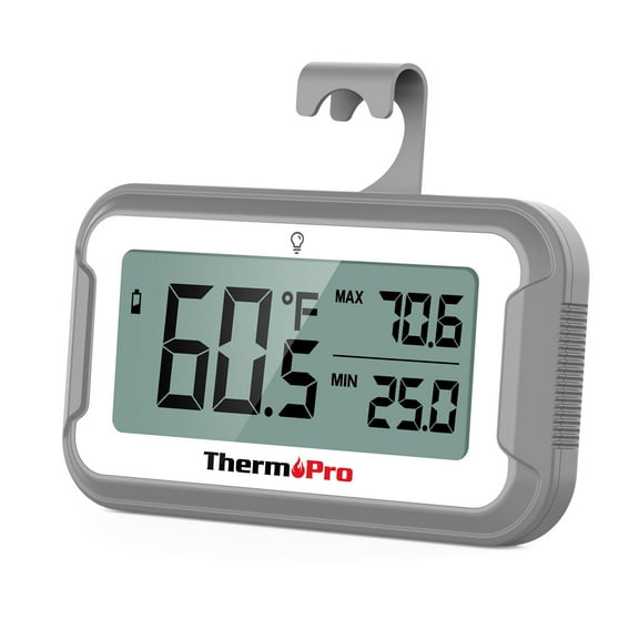 ThermoPro TP110W Waterproof Digital Refrigerator Thermometer with Large LCD Display, Magnetic Back for Fridge, Freezer & Cooler
