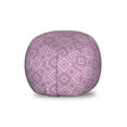 thumbnail image 1 of Abstract Storage Toy Bag Chair, Geometric Theme Interwined Square Motifs in Mosaic Design, Stuffed Animal Organizer Washable Bag, Large Size, Pale Mauve Purple Grey, by Ambesonne, 1 of 3