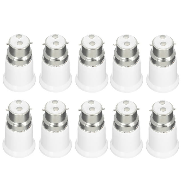 BRIGHTFUFU 10 Pcs Convertisseur de Base de Lampe à Vis Plastique B22 à E27 Conversion Usage Quotidien