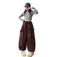 thumbnail image 2 of Girls Pants Back To School Clothes for Teen Girls Cute Loose Fit Bow Tie Harem Trousers Comfortable Casual Autumn Fashion for Toddler Kids Stylish and Versatile Girls Clothing, 2 of 9
