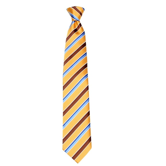 Mens Clip On pre made Stripe Designer Necktie