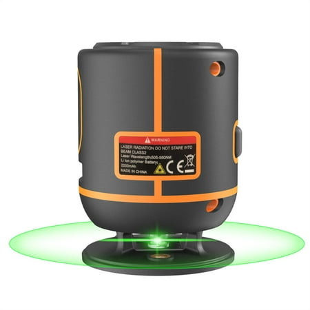 

Andoer Cross Line Level with Bracket 30M/ 98FT Self Leveling 360-degree Horizontal 10mm Close to Ground Dimmable Green Beam Rechargeable 4 Lines Marker 4 Working Modes