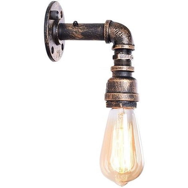 Lámpara de pared industrial antigua, estilo vintage, estilo retro, para cafetería, cocina, sala de estar y dormitorio (sin bombillas)