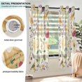 thumbnail image 3 of Yayeee Window Curtains Light Filtering 63"x52" Grommet Panel Pair Home Living Room Decor, Birds Tea Time, 3 of 7