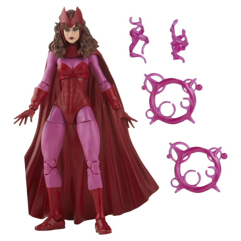 Marvel Legends Series Scarlet Witch Retro Action Figure Toy, 4 Accessories  