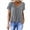 Gray, variant on Women's V-Neck Pleated Puff Sleeve Bubble Hem Loose Fit Casual Blouses for Women Summer Everyday Wear