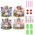 thumbnail image 1 of 4 Uds 5D DIY Kit Con Forma Especial Parcial para Niña 30x30cm, 1 of 9
