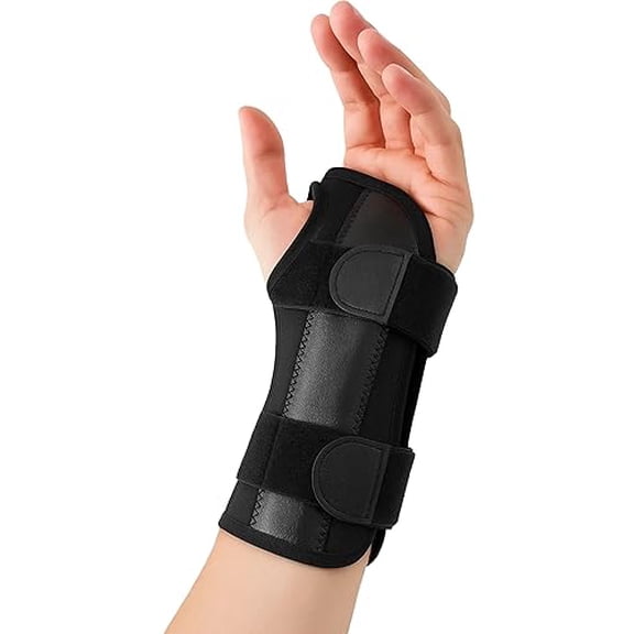 Carpal Tunnel Wrist Brace Wrist Support Guard Splint & Brace Carpal Tunnel Syndrome & Wrist Tendonitis Pain Relief with Forearm Compression For Men Women (Left)