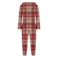 thumbnail image 6 of Women's Long Sleeve Hooded Jumpsuit Pajamas Romper Sleepwear Loose Fit Floral Print Fleece Lined Warm Winter Loungewear Casual Home Wear Sleepwear Set Fashion Gift for Women, 6 of 9