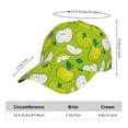thumbnail image 2 of Rateoe Green Apple Pattern Baseball Cap Outdoor Cap Mountain Dad Hat - Unstructured Soft Cotton Cap-Adjustable UV Protection Cap, 2 of 6