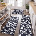 thumbnail image 2 of Navy Skull Pattern Kitchen Rugs Sets Of 3,Kitchen Runner Rugs Non Skid Washable,Decorative Kitchen Floor Mats for Kitchen,Sink,Laundry,17"x30"+ 17"x47" + 17"x59", 2 of 6