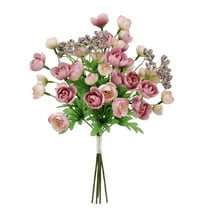 Mainstays 18in Indoor Artificial Ranunculus Bundle, Ranunculus Flower, Pink Color