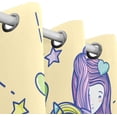 thumbnail image 3 of Coolnut Window Curtain Panels Mermaid with Unicorn Grommet Top Room Darkening Thermal Insulated Blackout Window Treatment Drapes 2 Panels W55 x L84 In, 3 of 6