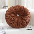 thumbnail image 4 of Velvet 15-Inch Round Throw Pillow for Home Couch Decorative (Coffee), 4 of 7