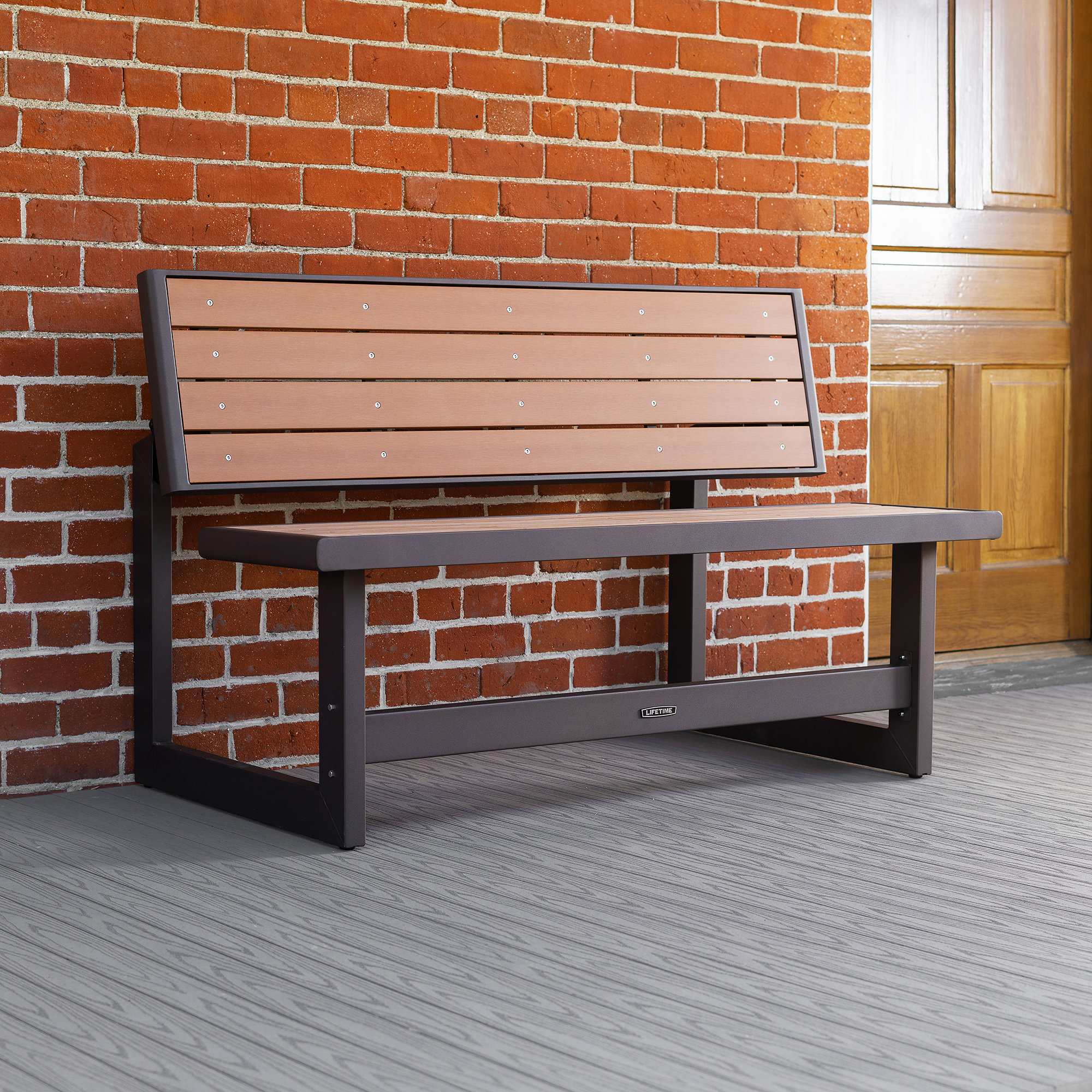 Lifetime Outdoor Convertible Bench, Brown - image 2 of 10